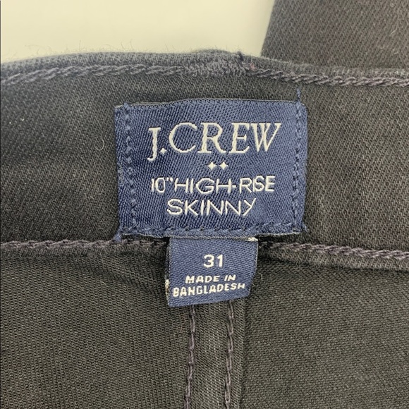 J. Crew Black High Rise Skinny Jeans  Women’s Size 31 - Picture 4 of 6